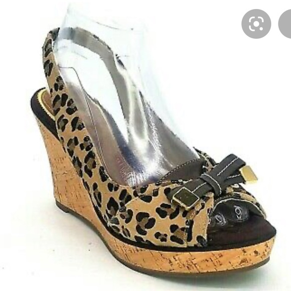 Sperry Shoes - Sperry Southampton Leopard Suede Wedge Sandals.